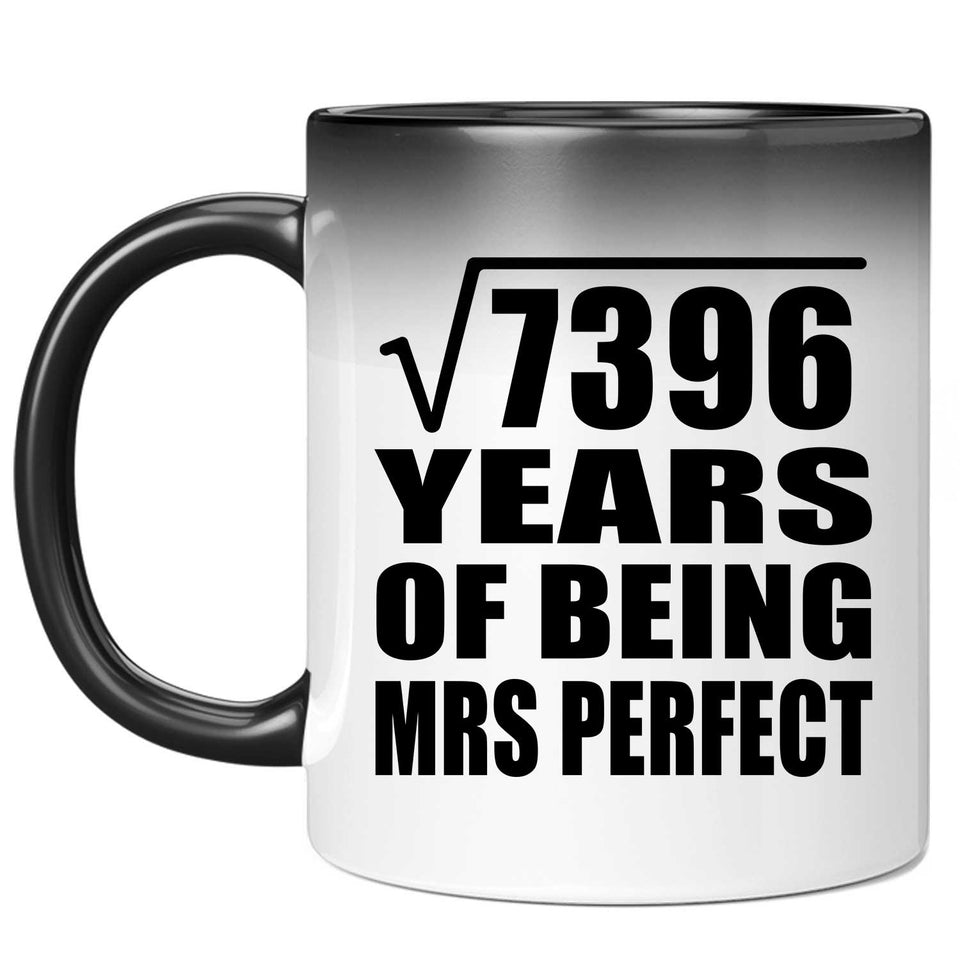 86th Anniversary Square Root of 7396 Years of Mrs Perfect - 11oz Color Changing Mug