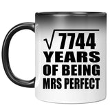 88th Anniversary Square Root of 7744 Years of Mrs Perfect - 11oz Color Changing Mug