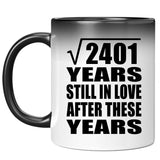 49th Anniversary Square Root of 2401 Years Still In Love - 11oz Color Changing Mug