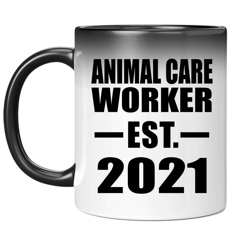 Animal Care Worker Established EST. 2021 - 11oz Color Changing Mug