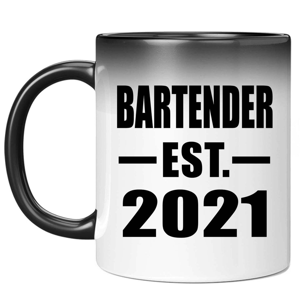Bartender Established EST. 2021 - 11oz Color Changing Mug