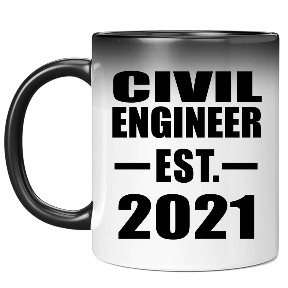 Civil Engineer Established EST. 2021 - 11oz Color Changing Mug