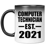 Computer Technician Established EST. 2021 - 11oz Color Changing Mug