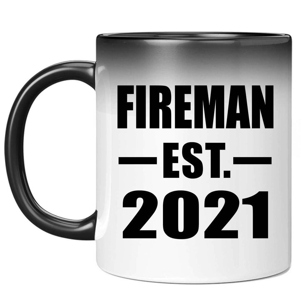 Fireman Established EST. 2021 - 11oz Color Changing Mug