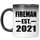 Fireman Established EST. 2021 - 11oz Color Changing Mug