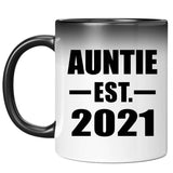 Auntie Established EST. 2021 - 11oz Color Changing Mug