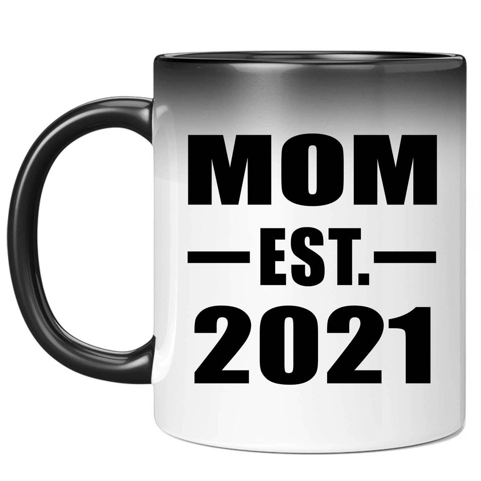 Mom Established EST. 2021 - 11oz Color Changing Mug