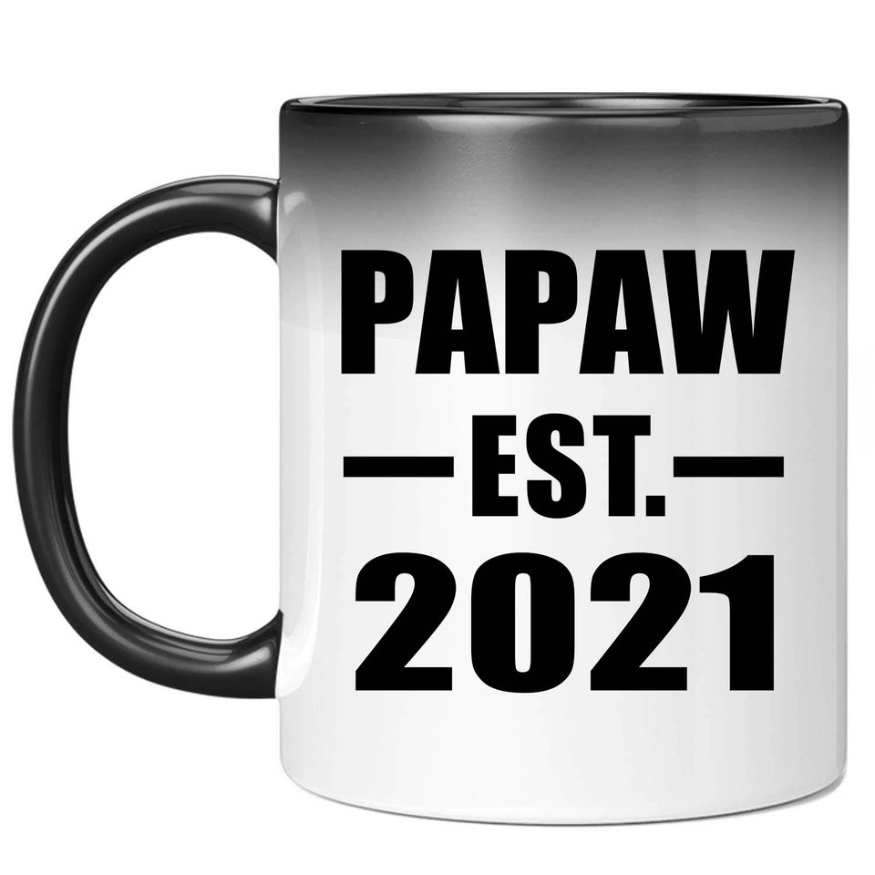 Papaw Established EST. 2021 - 11oz Color Changing Mug