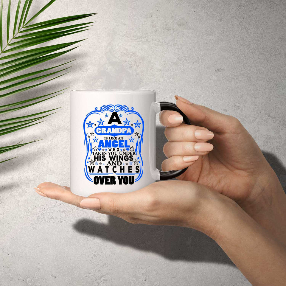 Grandpa Is Like An Angel Takes You Under His Wings - 11 Oz Color Changing Mug