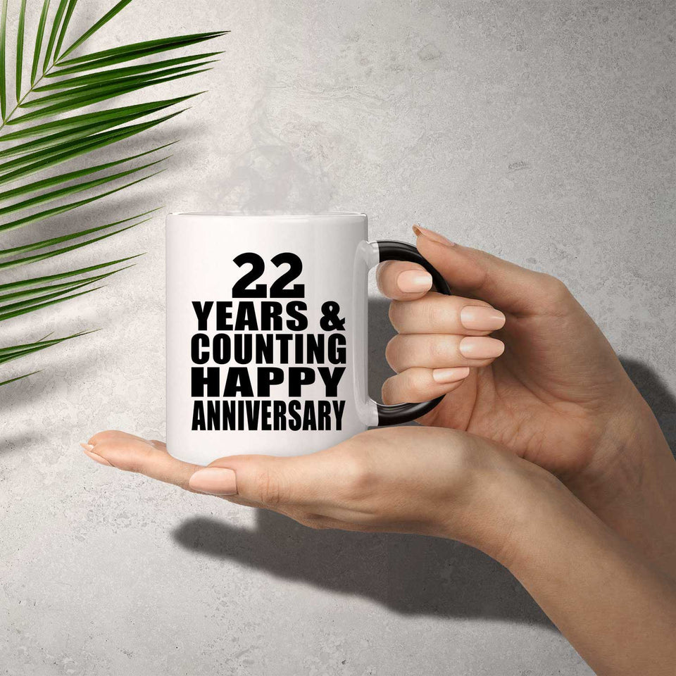 Happy 22nd Anniversary 22 Years & Counting - 11 Oz Color Changing Mug