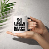 Happy 91st Anniversary 91 Years & Counting - 11 Oz Color Changing Mug