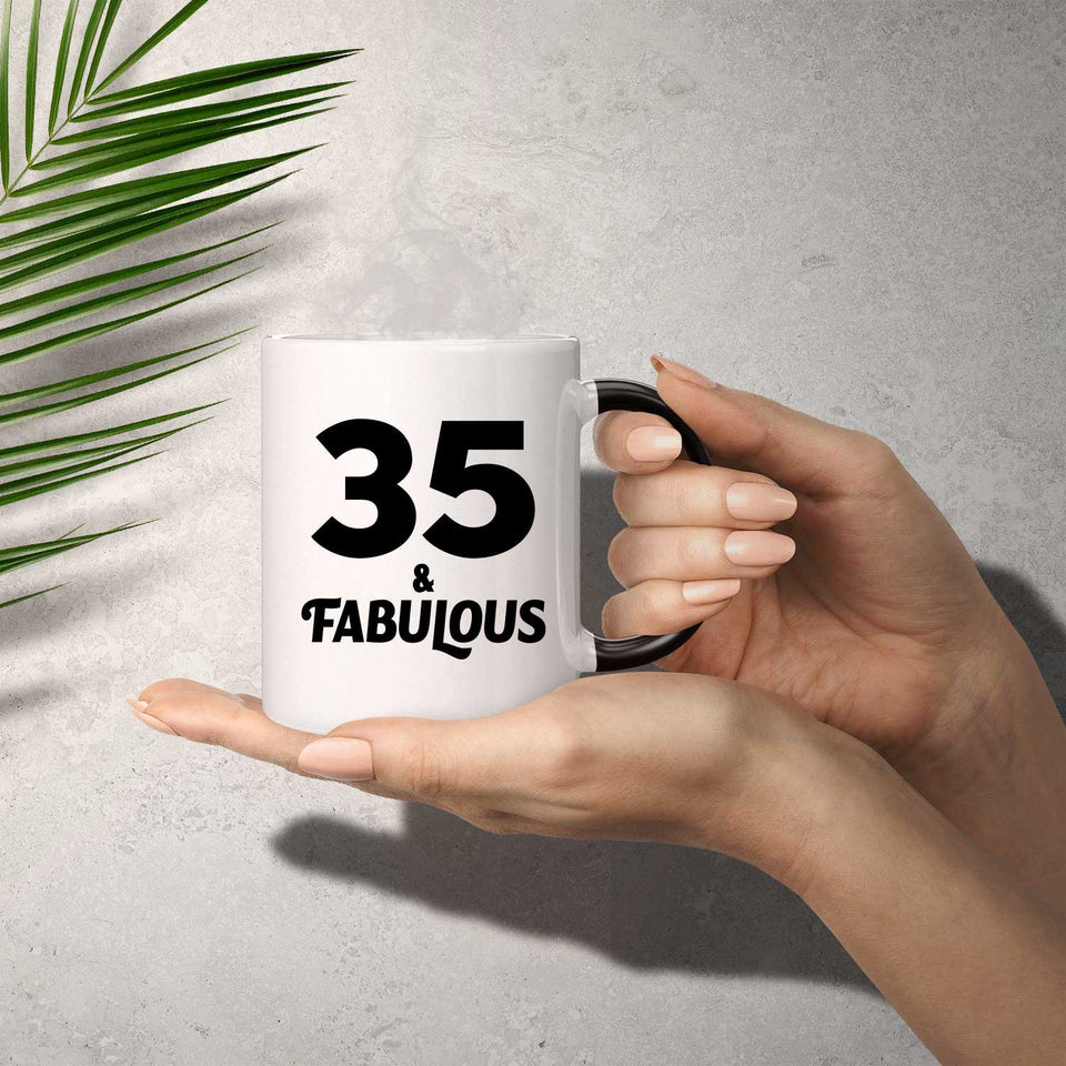 35th Birthday 35 & Fabulous - 11oz Color Changing Mug