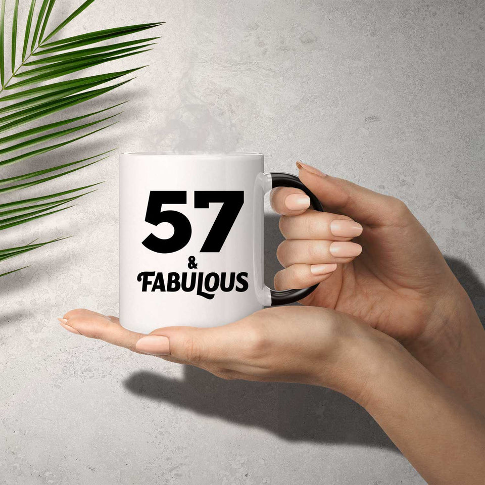 57th Birthday 57 & Fabulous - 11oz Color Changing Mug