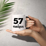 57th Birthday 57 & Fabulous - 11oz Color Changing Mug
