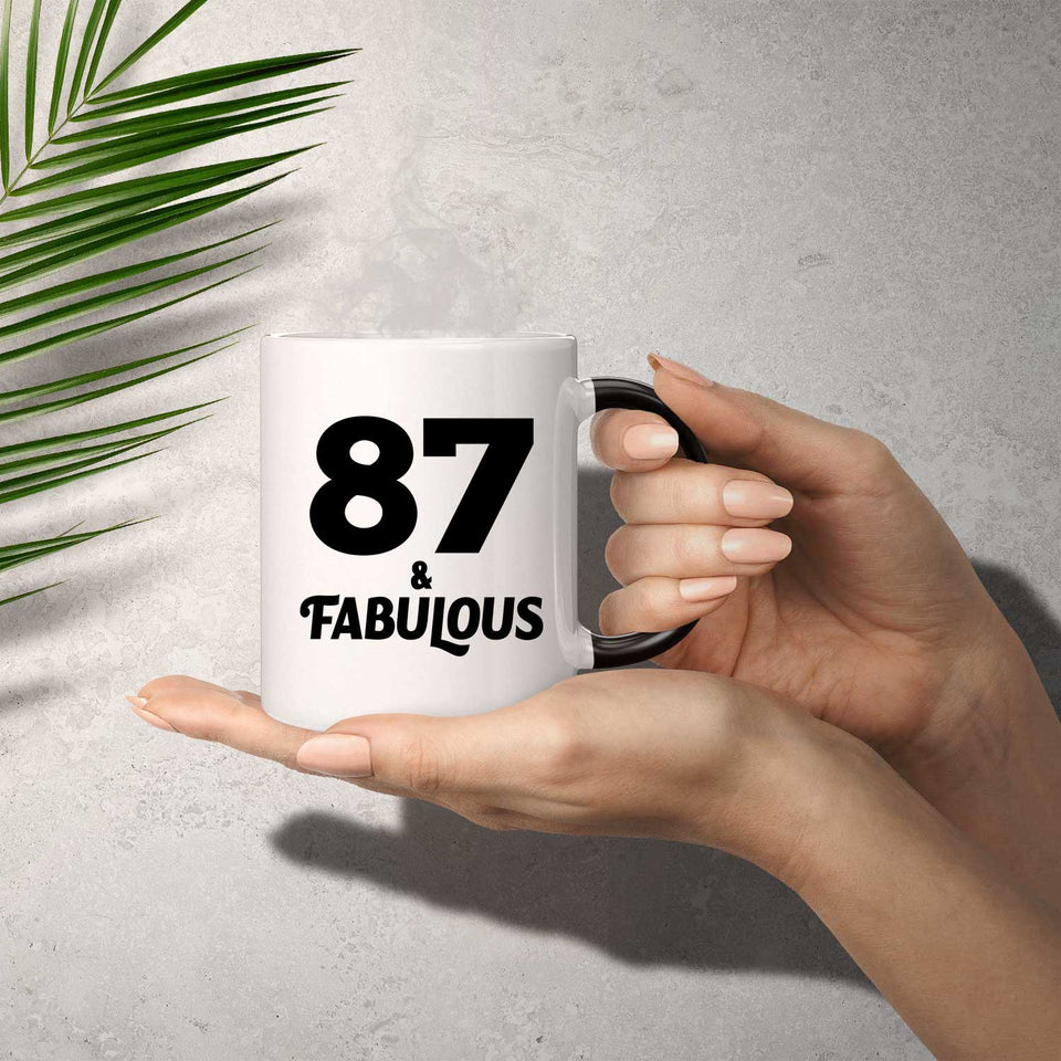 87th Birthday 87 & Fabulous - 11oz Color Changing Mug
