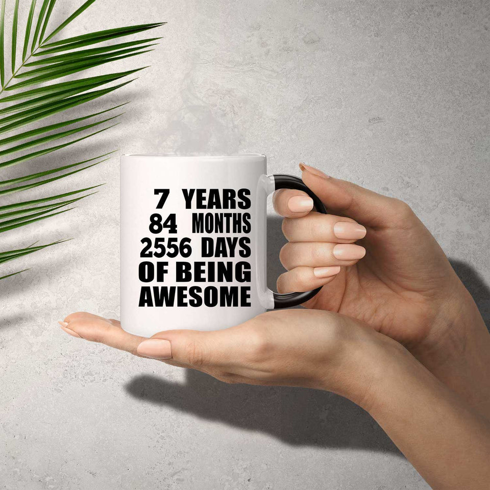 7th Birthday 7 Years 84 Months 2556 Days Of Awesome - 11oz Color Changing Mug