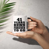 41st Anniversary 41 Years Down Forever to Go - 11oz Color Changing Mug