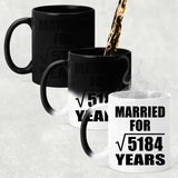 72nd Anniversary Married For Square Root of 5184 Years - 11oz Color Changing Mug