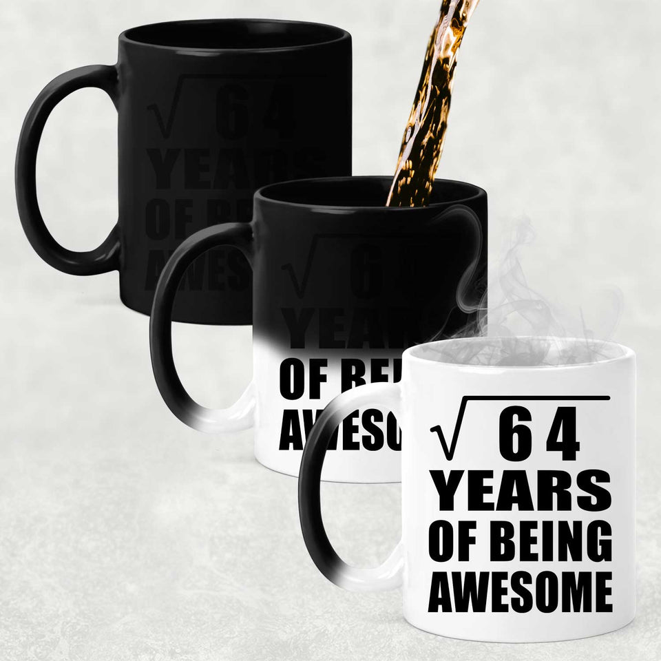 8th Birthday Square Root of 64 Years of Being Awesome - 11oz Color Changing Mug