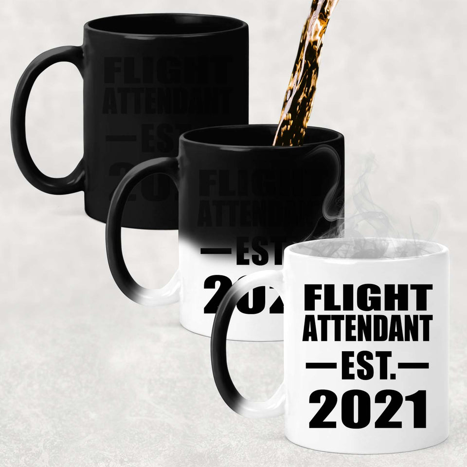 Flight Attendant Established EST. 2021 - 11oz Color Changing Mug