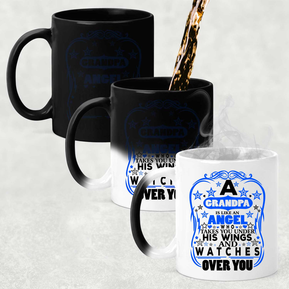 Grandpa Is Like An Angel Takes You Under His Wings - 11 Oz Color Changing Mug