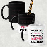Warning This Girl Is Protected by A Crazy Father - 11 Oz Color Changing Mug
