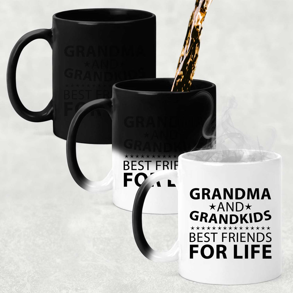 Grandma and Grandkids, Best Friends For Life - 11 Oz Color Changing Mug