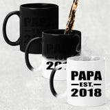 Papa (Grandpa) Established EST. 2018 - 11 Oz Color Changing Mug