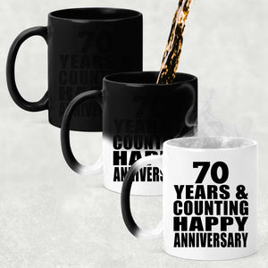 Happy 70th Anniversary 70 Years & Counting - 11 Oz Color Changing Mug