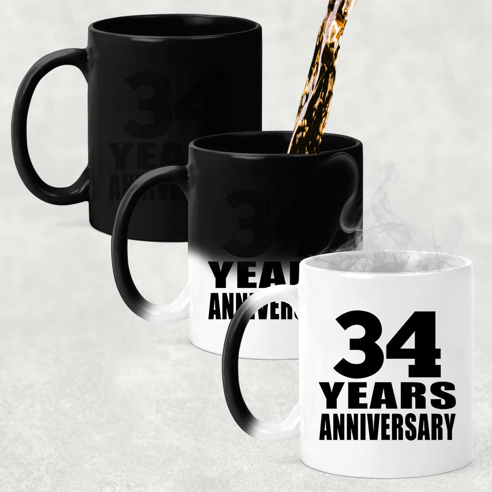 34th Anniversary 34 Years - 11 Oz Color Changing Mug