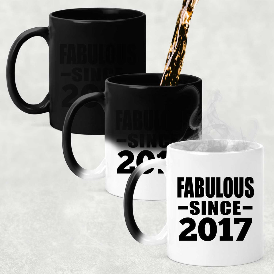 7th Birthday Fabulous Since 2017 - 11 Oz Color Changing Mug