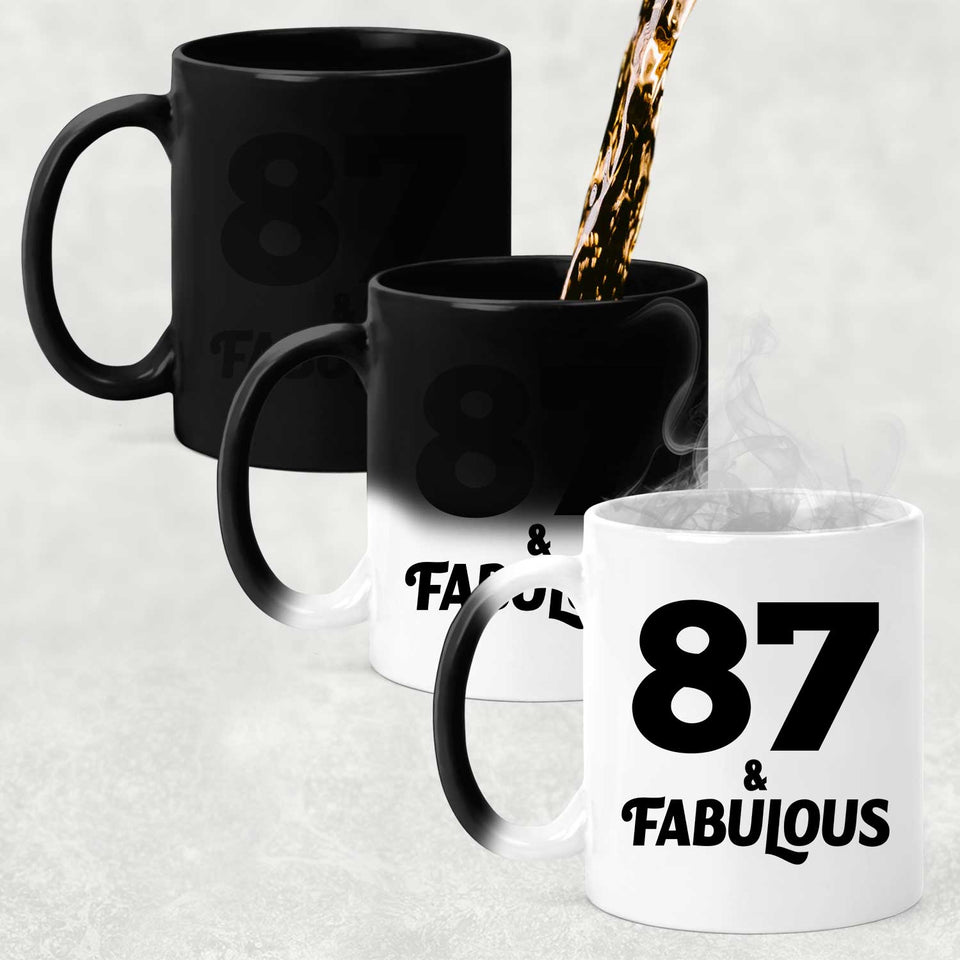 87th Birthday 87 & Fabulous - 11oz Color Changing Mug