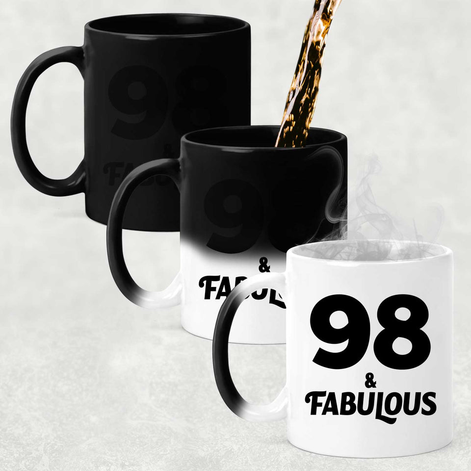 98th Birthday 98 & Fabulous - 11oz Color Changing Mug