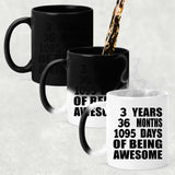 3rd Birthday 3 Years 36 Months 1095 Days Of Awesome - 11oz Color Changing Mug