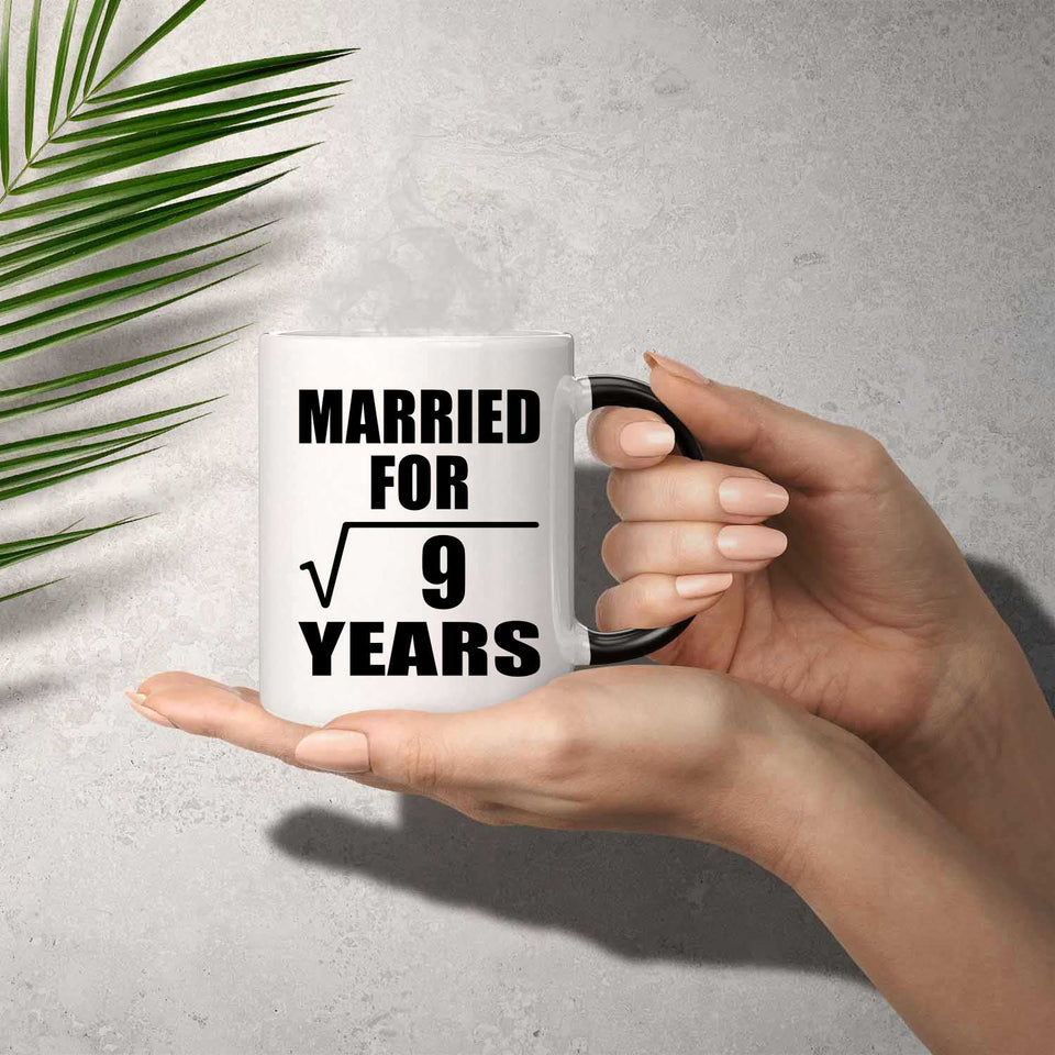 3rd Anniversary Married For Square Root of 9 Years - 11oz Color Changing Mug