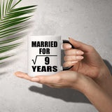 3rd Anniversary Married For Square Root of 9 Years - 11oz Color Changing Mug