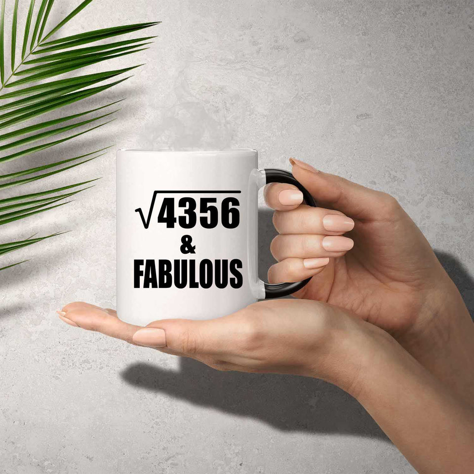 66th Birthday Square Root of 4356 & Fabulous - 11oz Color Changing Mug