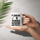 3rd Birthday Took Square Root of 9 Years To Awesome - 11oz Color Changing Mug