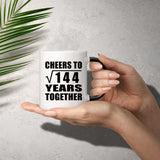 12th Anniversary Cheers To Square Root of 144 Years Together - 11oz Color Changing Mug