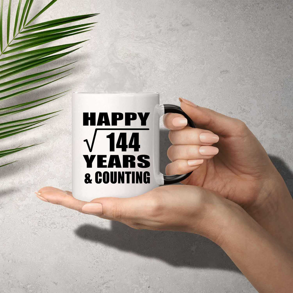 Happy 12th Anniversary Square Root of 144 Years & Counting - 11oz Color Changing Mug