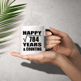 Happy 28th Anniversary Square Root of 784 Years & Counting - 11oz Color Changing Mug