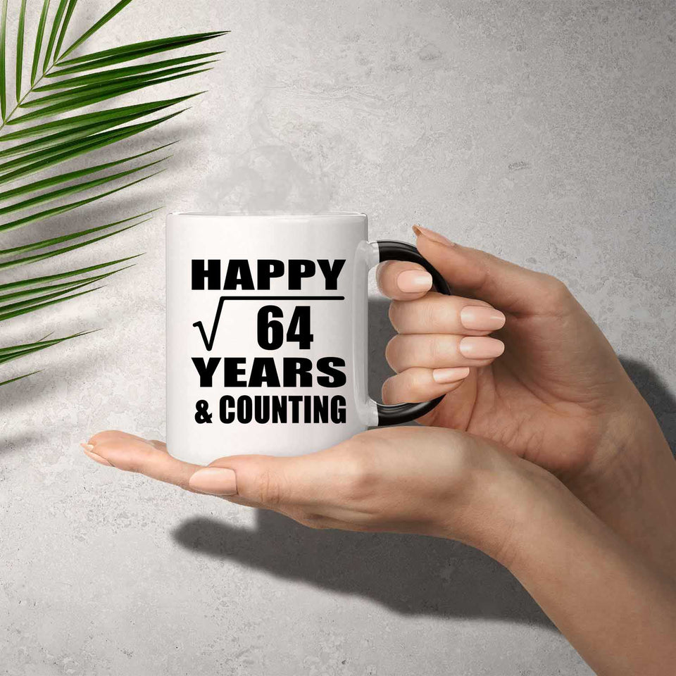 Happy 8th Anniversary Square Root of 64 Years & Counting - 11oz Color Changing Mug
