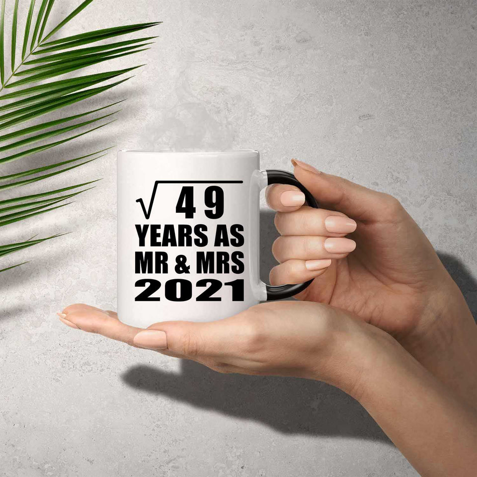 7th Anniversary Square Root of 49 Years As Mr & Mrs 2021 - 11oz Color Changing Mug