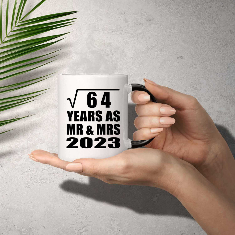 8th Anniversary Square Root of 64 Years As Mr & Mrs 2023 - 11oz Color Changing Mug