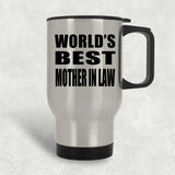 World's Best Mother In Law - Silver Travel Mug