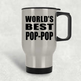 World's Best Pop-Pop - Silver Travel Mug
