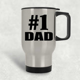 Number One #1 Dad - Silver Travel Mug