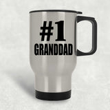 Number One #1 Granddad - Silver Travel Mug