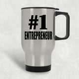 Number One #1 Entrepreneur - Silver Travel Mug