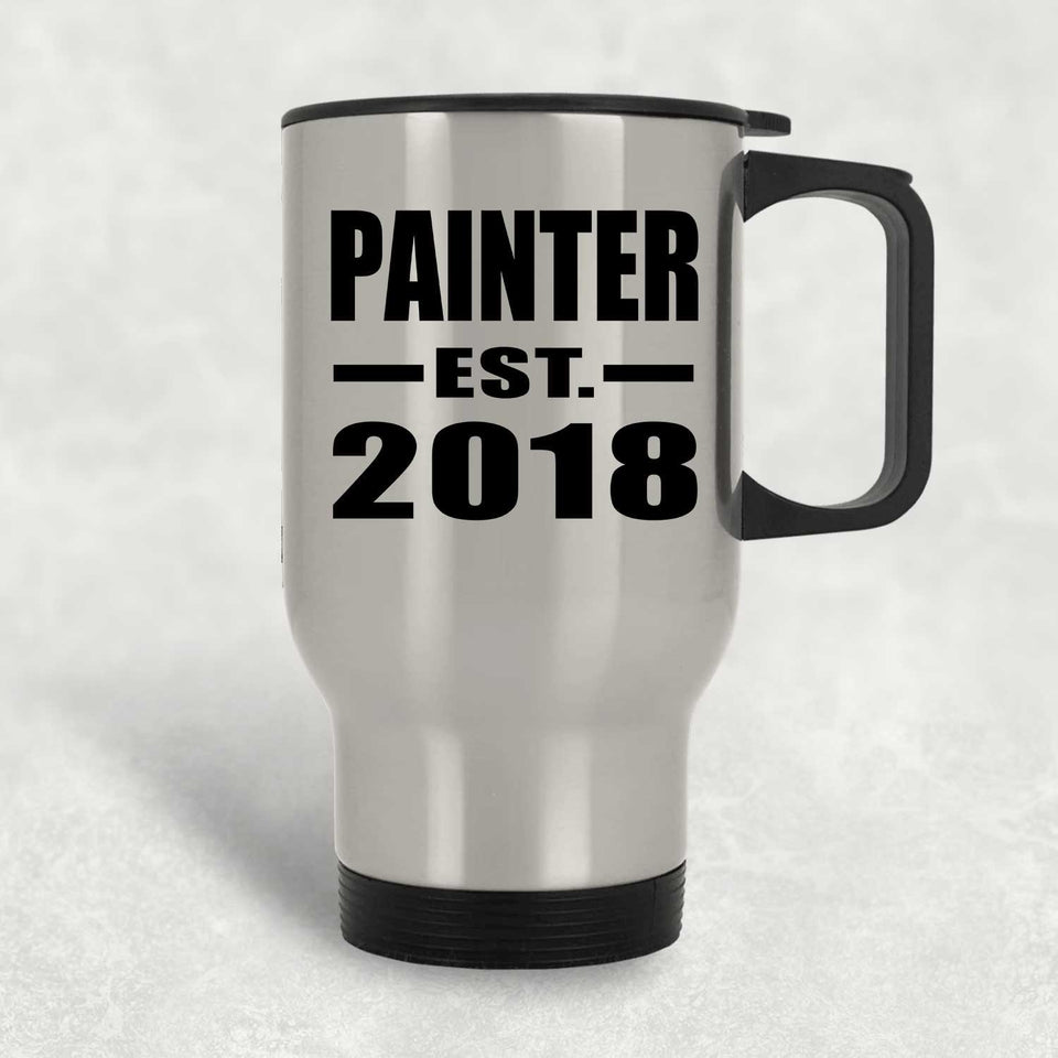 Painter Established EST. 2018 - Silver Travel Mug